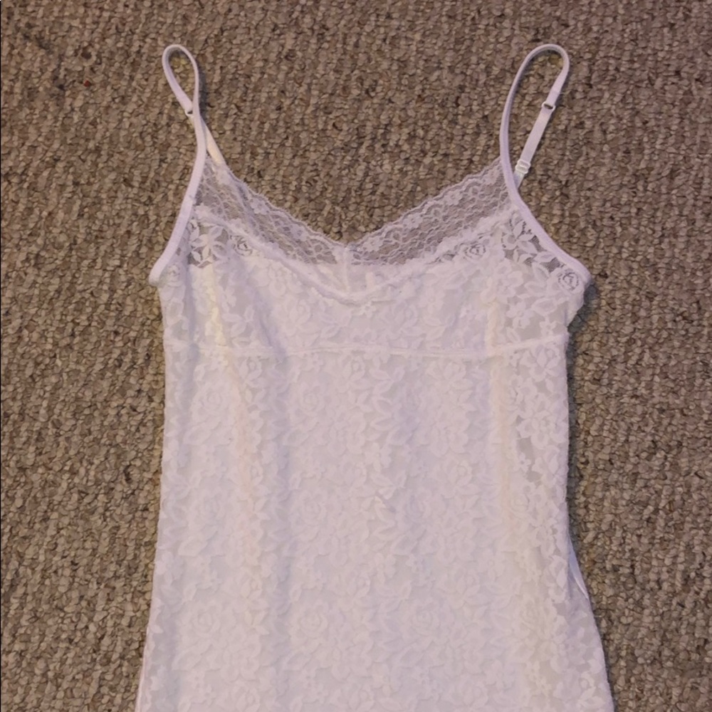 white lace cami